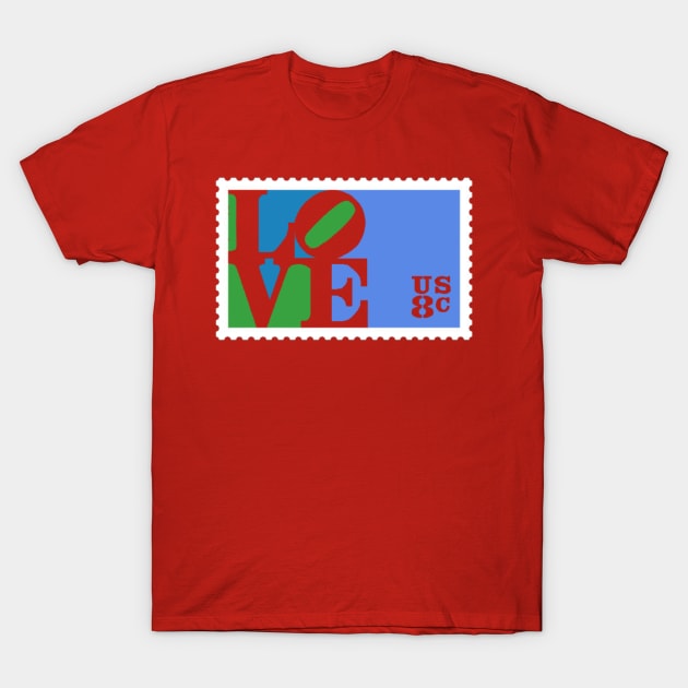 Love Stamp Stencil (Robert Indiana) T-Shirt by TRIME
